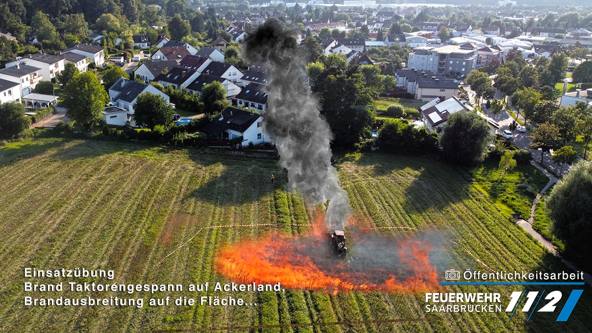 Einsatzübung – Brand Traktorengespann