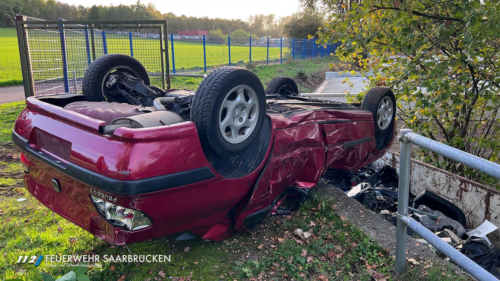 Einsatzübung Verkehrsunfall