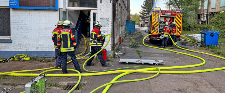 Einsatzübung – Brand in ehemaligen Hüttenareal